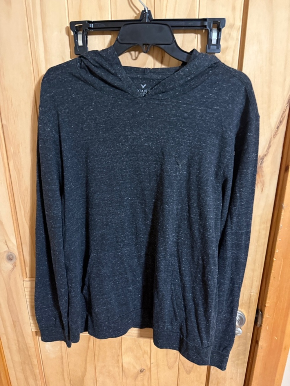 American Eagle Outfitters Dark Gray Heather Pullover Hoodie